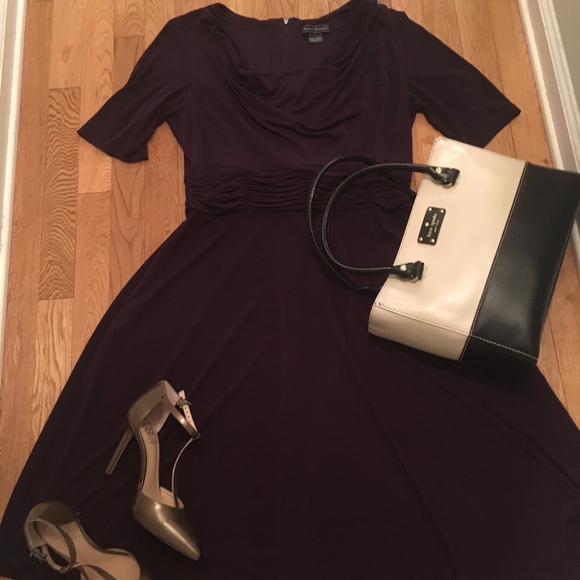 Jessica Howard Dresses & Skirts - Jessica Howard Eggplant Dress with Gathered Waist